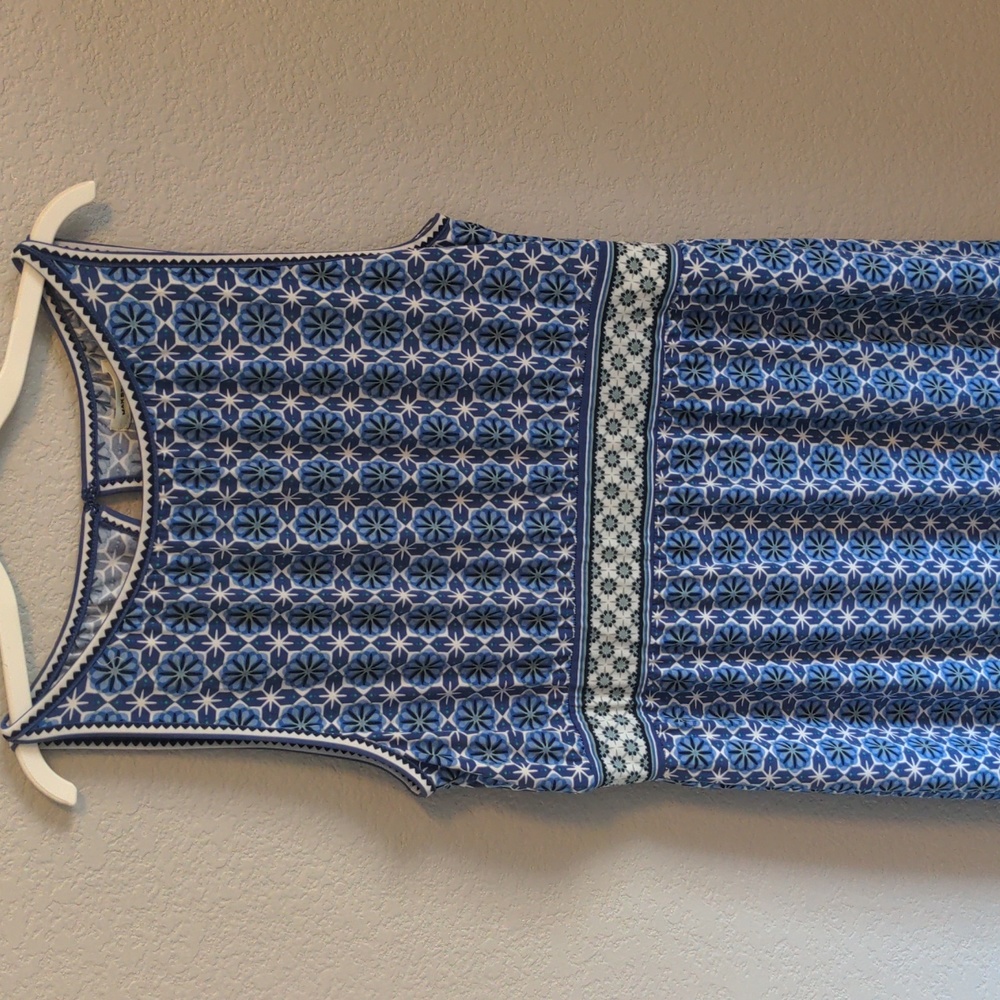 NWT Max Studio Blue Boho Pattern Maxi Dress